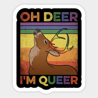 Oh Deer Im Queer Sticker